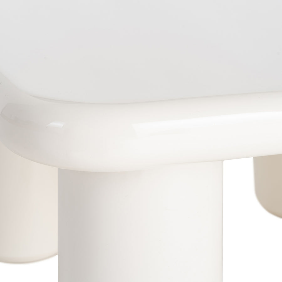 MESA CENTRO LACADO CREMA DM SALÓN 78 X 78 X 41 CM
