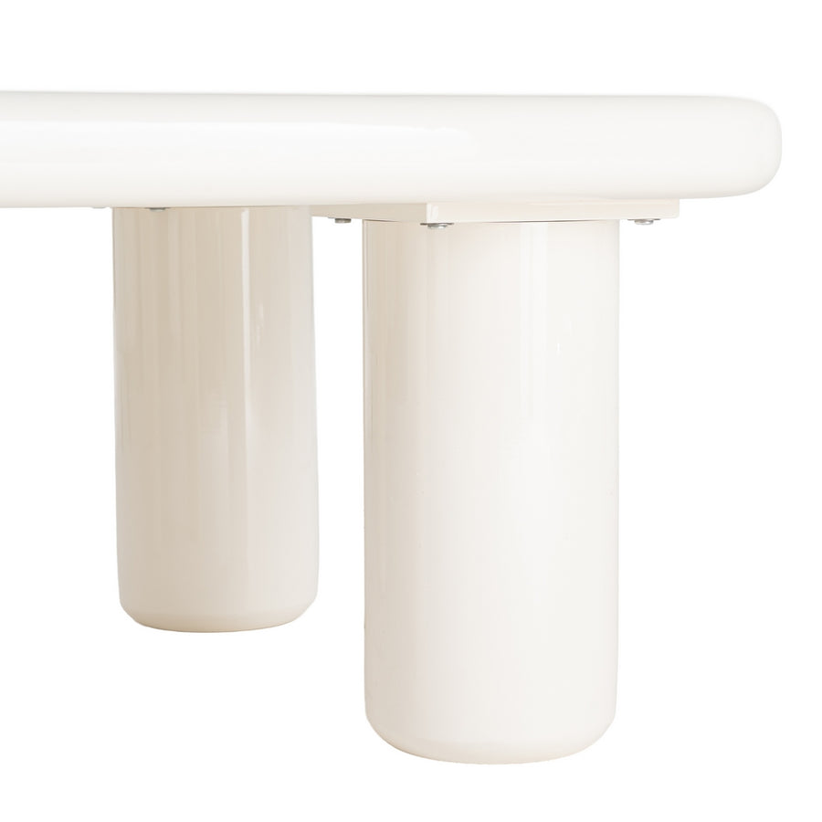 MESA CENTRO LACADO CREMA DM SALÓN 78 X 78 X 41 CM