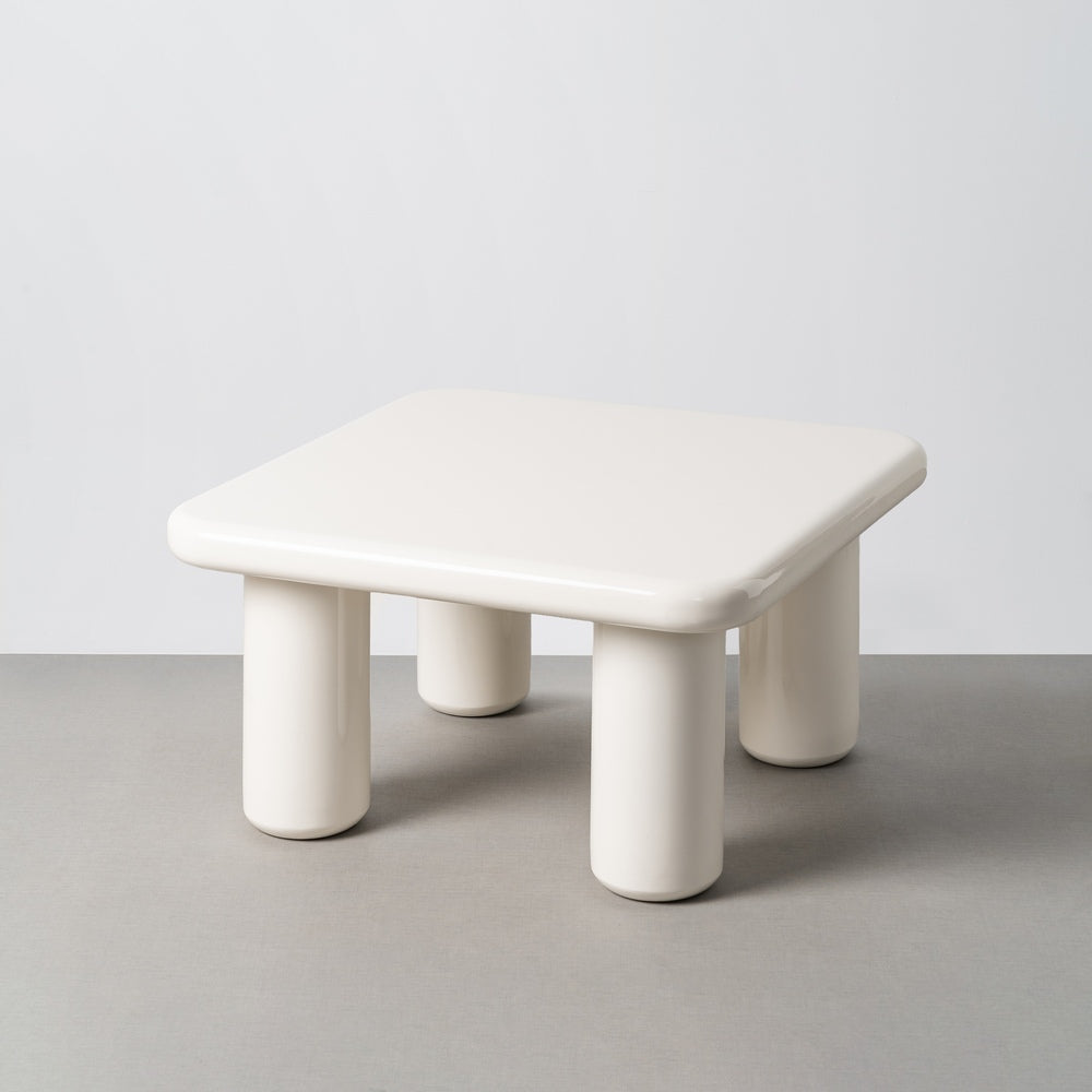 MESA CENTRO LACADO CREMA DM SALÓN 78 X 78 X 41 CM