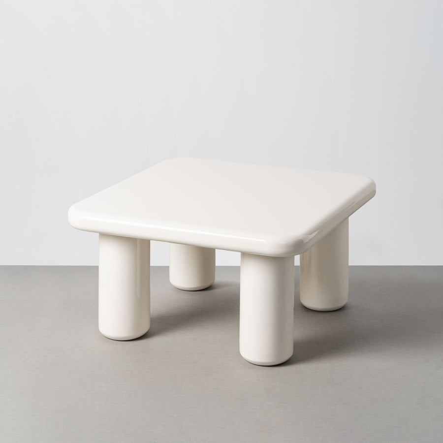 MESA CENTRO LACADO CREMA DM SALÓN 78 X 78 X 41 CM