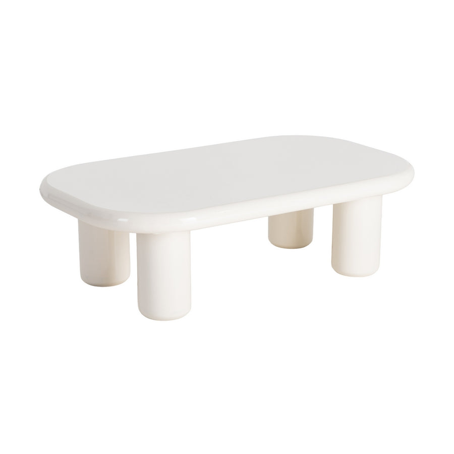 MESA CENTRO LACADO CREMA DM SALÓN 118 X 68 X 37 CM