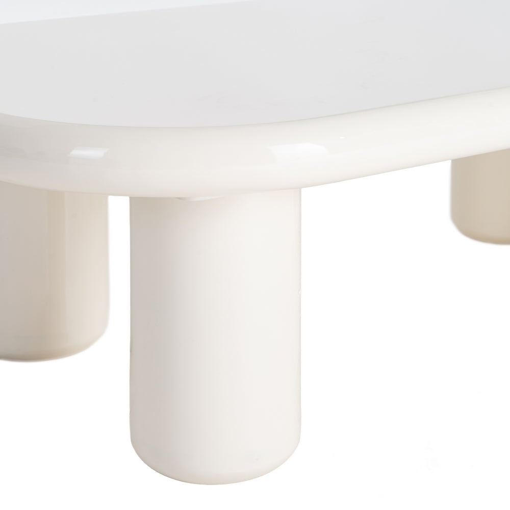 MESA CENTRO LACADO CREMA DM SAL�N 118 X 68 X 37 CM