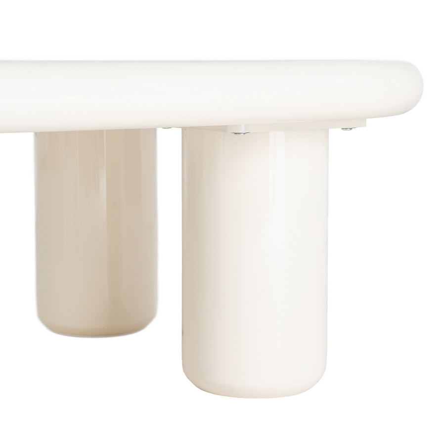 MESA CENTRO LACADO CREMA DM SALÓN 118 X 68 X 37 CM