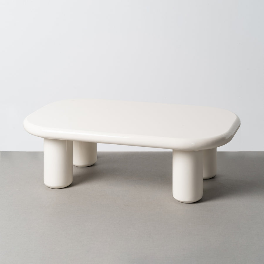 MESA CENTRO LACADO CREMA DM SALÓN 118 X 68 X 37 CM