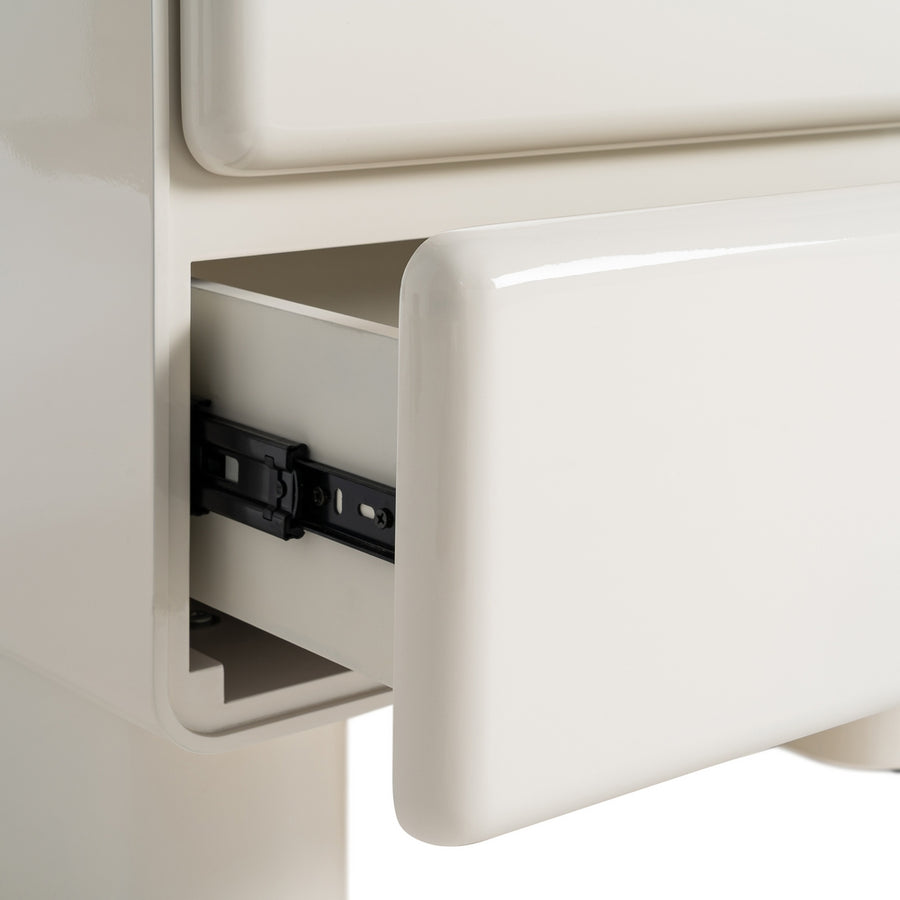 MESITA LACADO CREMA DM DORMITORIO 56,50 X 42,50 X 56,50 CM