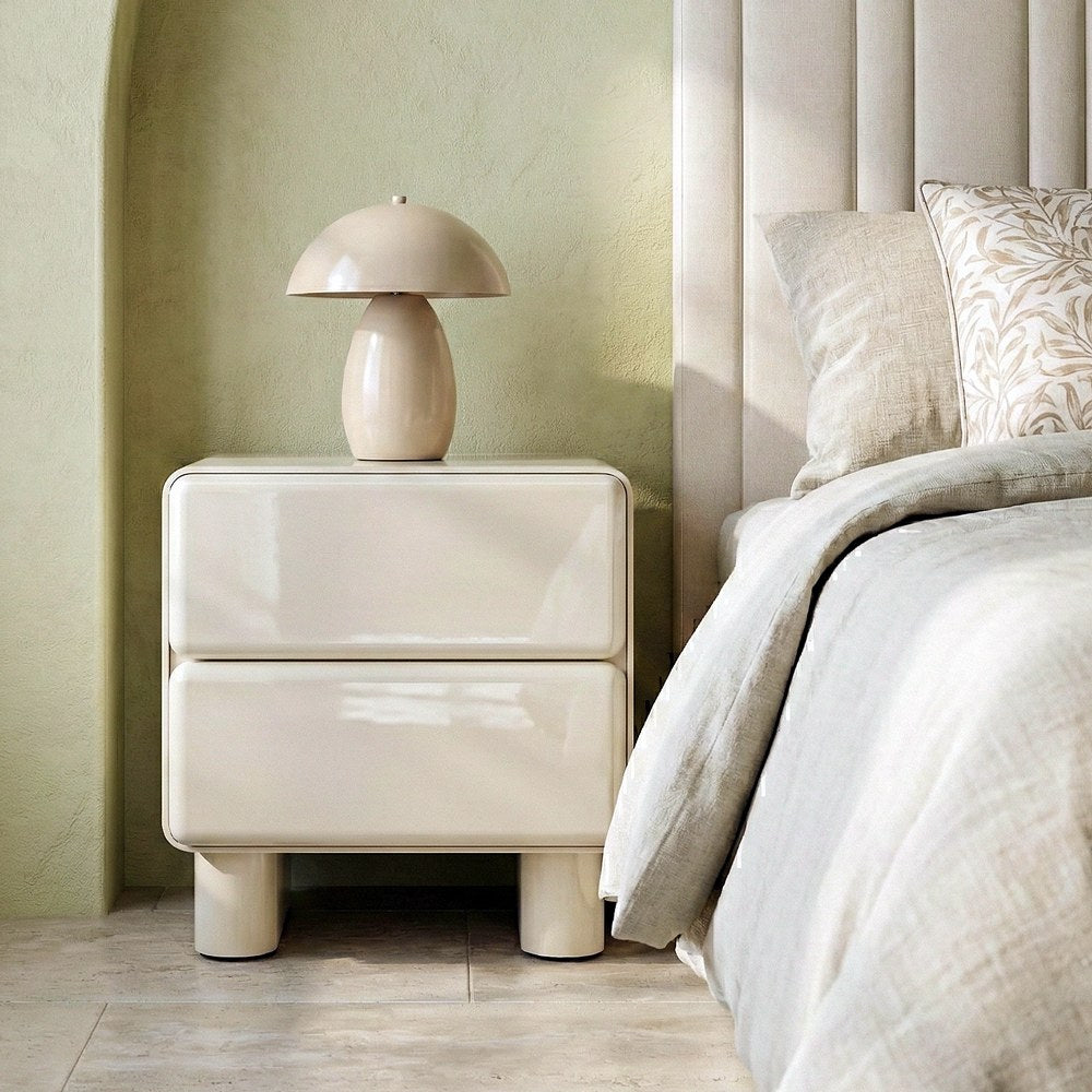 MESITA LACADO CREMA DM DORMITORIO 56,50 X 42,50 X 56,50 CM