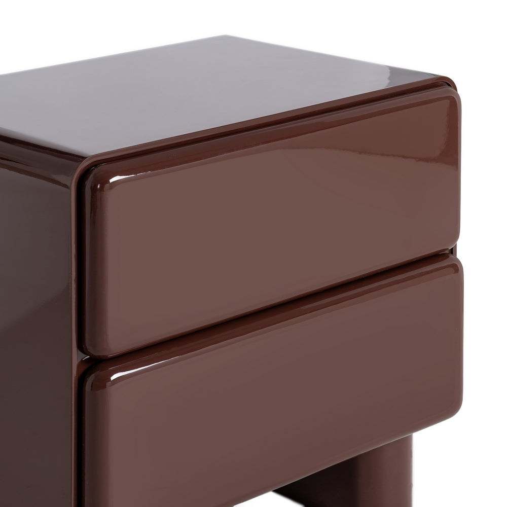 MESITA LACADO GRANATE DM DORMITORIO 56,50 X 42,50 X 56,50 CM