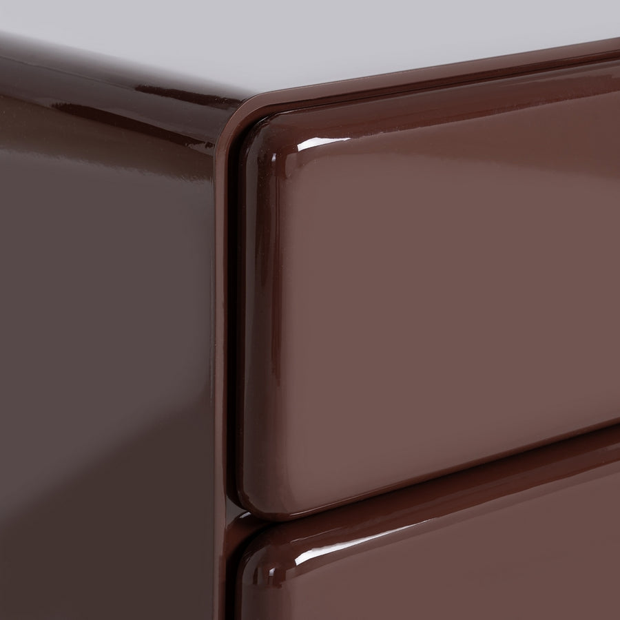 MESITA LACADO GRANATE DM DORMITORIO 56,50 X 42,50 X 56,50 CM
