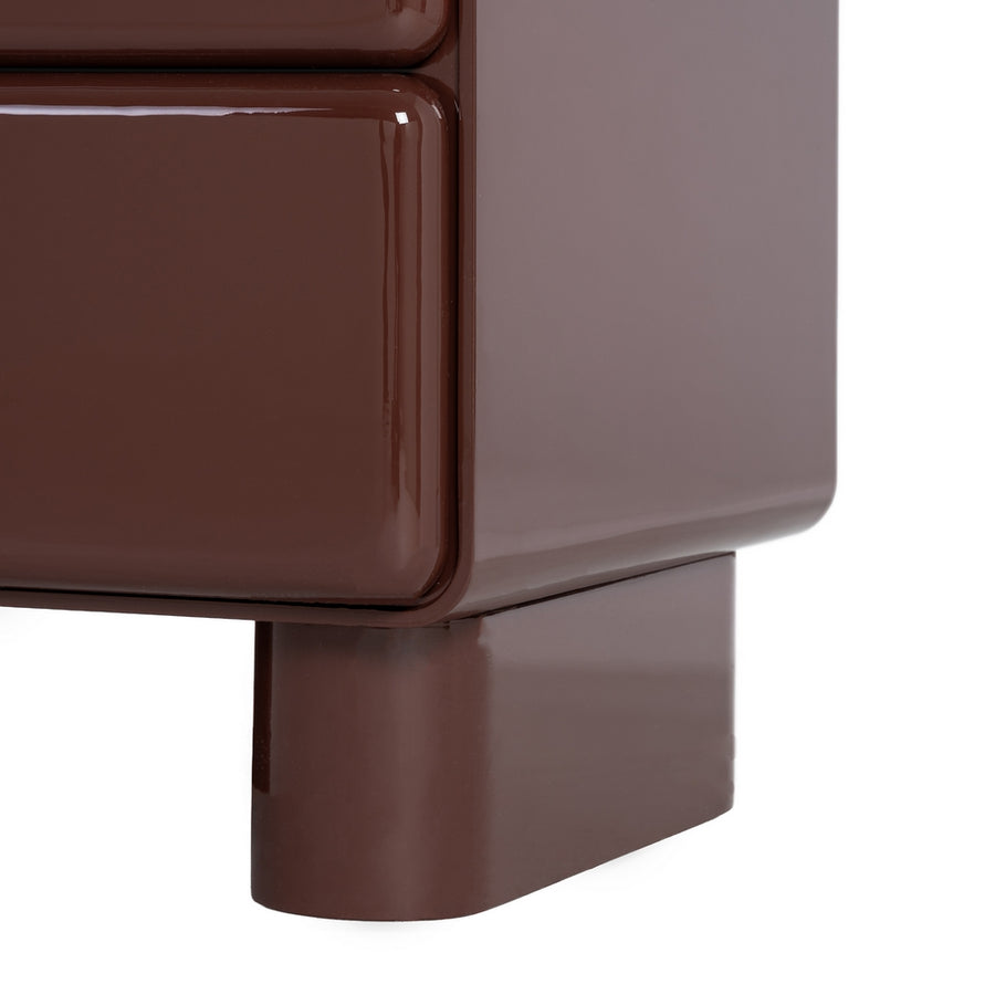 MESITA LACADO GRANATE DM DORMITORIO 56,50 X 42,50 X 56,50 CM