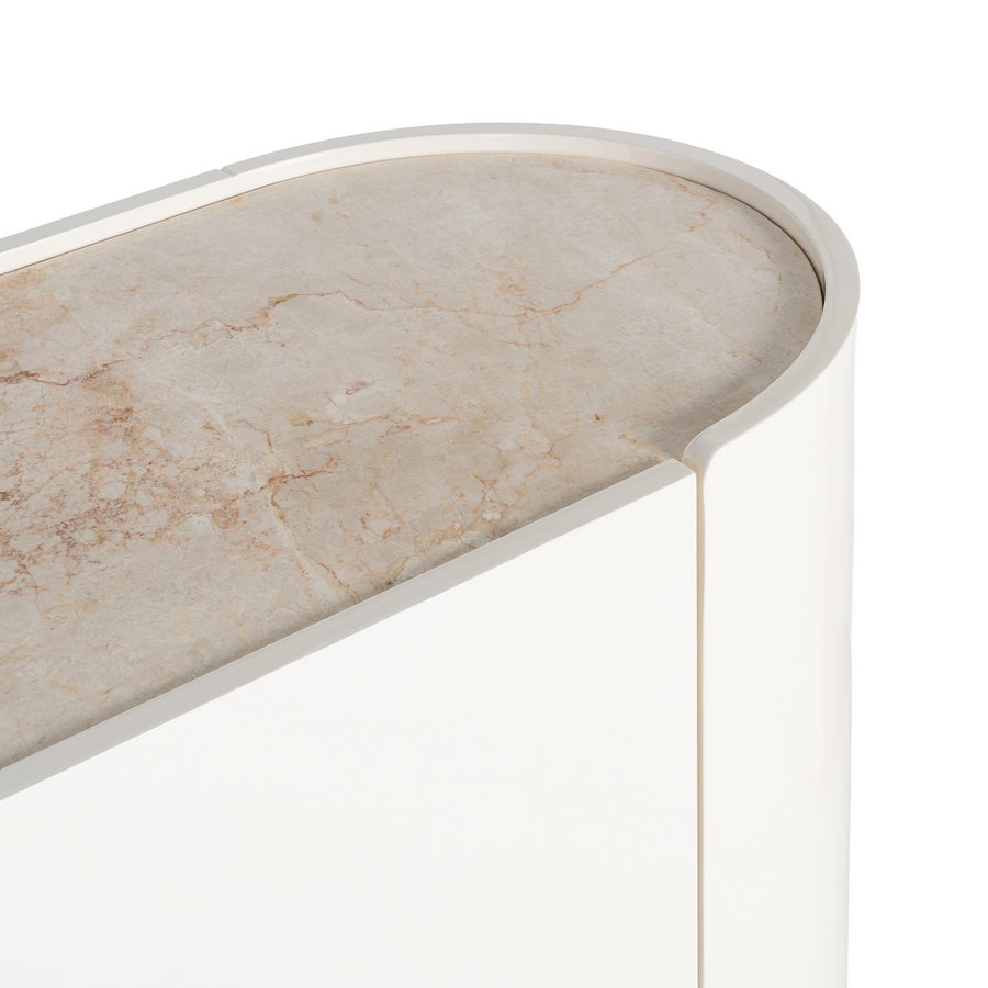 APARADOR LACADO CREMA MÁRMOL-DM SALÓN 160 X 45 X 75 CM