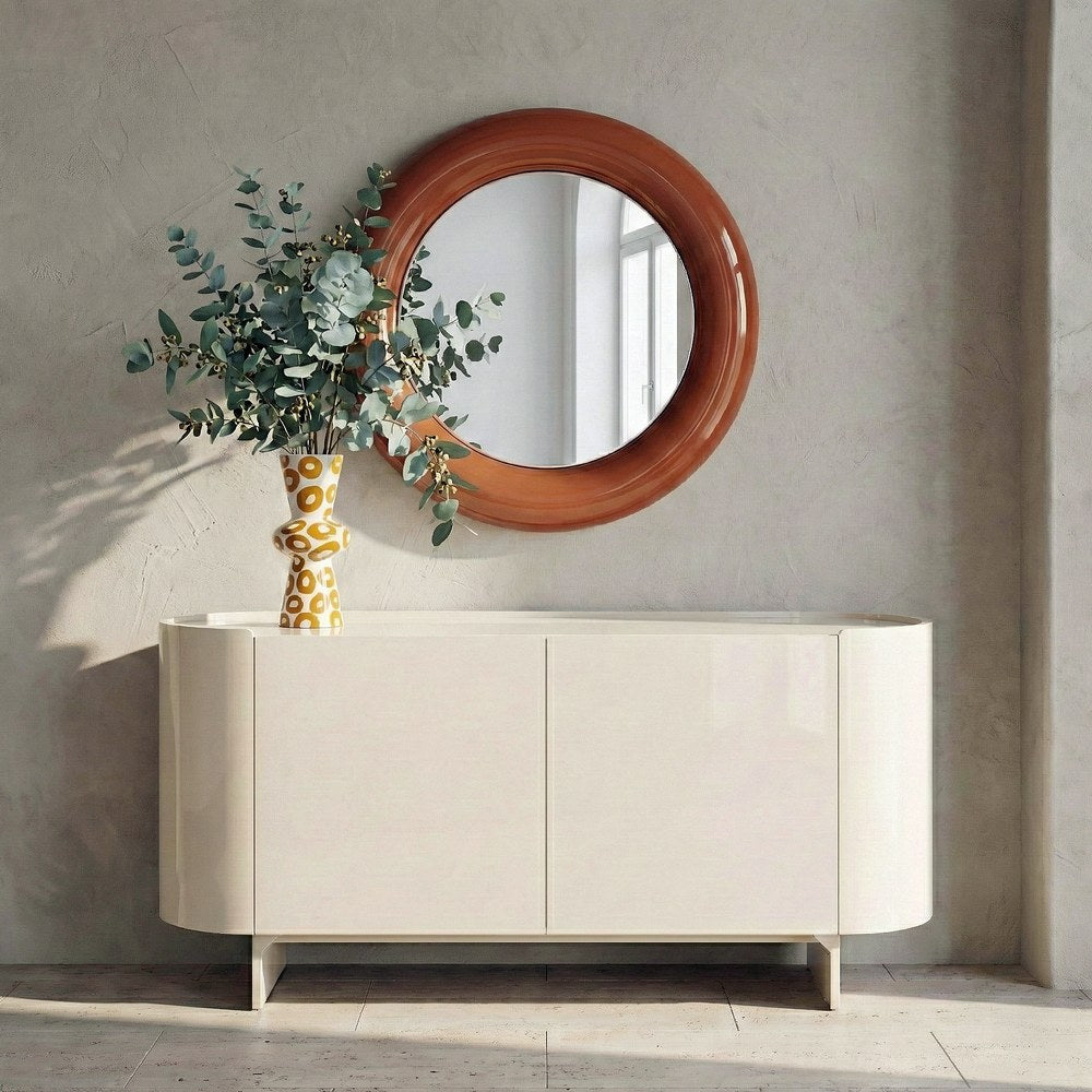 APARADOR LACADO CREMA MÁRMOL-DM SALÓN 160 X 45 X 75 CM