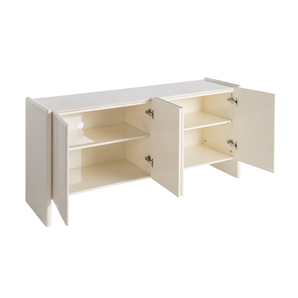 APARADOR LACADO CREMA M�RMOL-DM SAL�N 163 X 45 X 75 CM