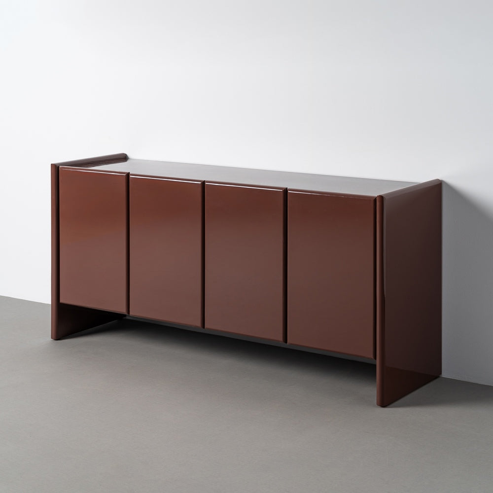 APARADOR LACADO GRANATE MÁRMOL-DM SALÓN 163 X 45 X 75 CM