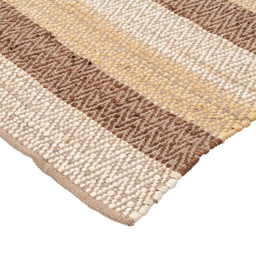 ALFOMBRA RAYAS NATURAL ALGOD�N 160 X 230 CM