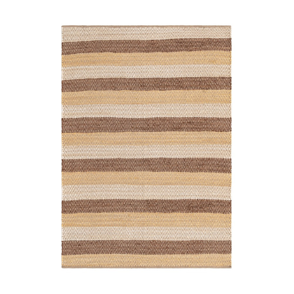 ALFOMBRA RAYAS NATURAL ALGOD�N 160 X 230 CM