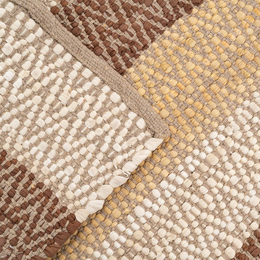ALFOMBRA RAYAS NATURAL ALGODÓN 200 X 300 CM