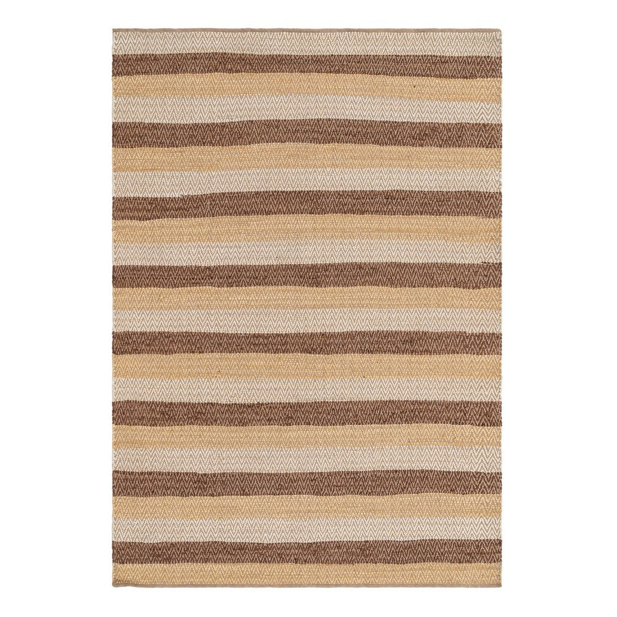 NATURAL STRIPED COTTON RUG 200 X 300 CM