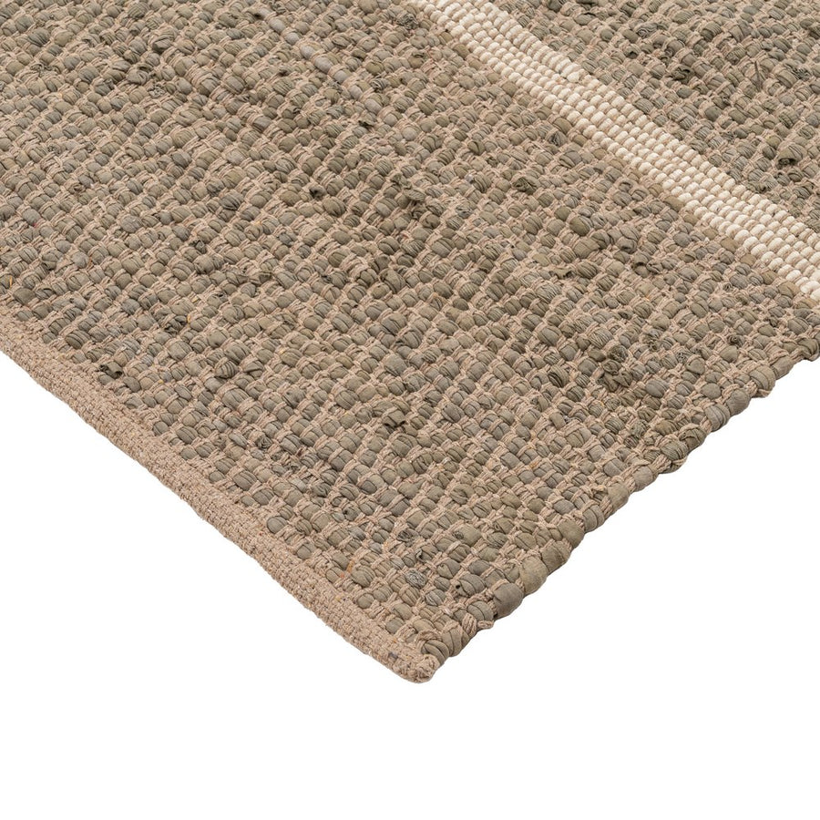 ALFOMBRA RAYAS NATURAL ALGODÓN 200 X 300 CM