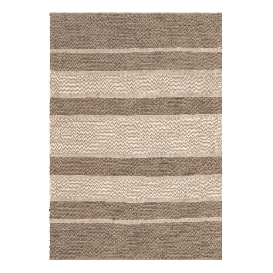 ALFOMBRA RAYAS NATURAL ALGODÓN 200 X 300 CM