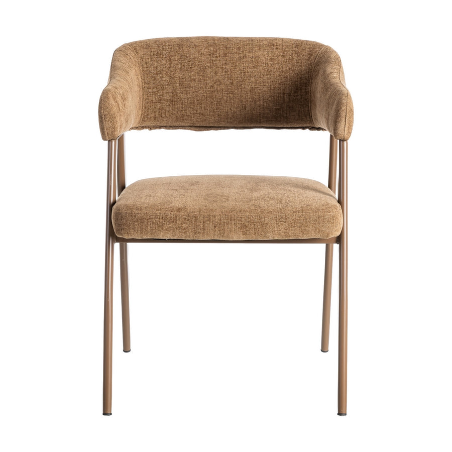 SILLA MARRÓN TEJIDO-METAL CONTRACT 56 X 60 X 81 CM