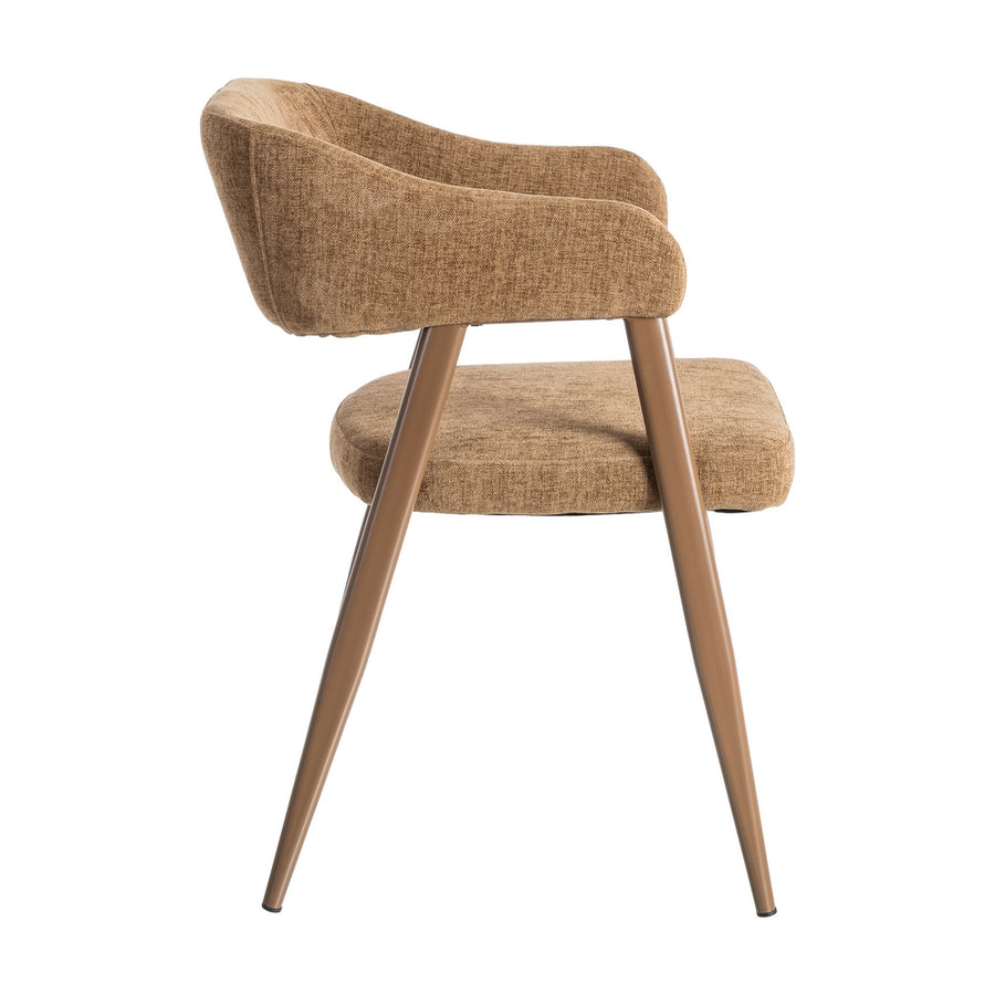 SILLA MARRÓN TEJIDO-METAL CONTRACT 56 X 60 X 81 CM