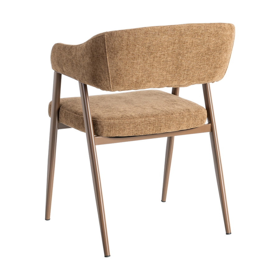 SILLA MARRÓN TEJIDO-METAL CONTRACT 56 X 60 X 81 CM