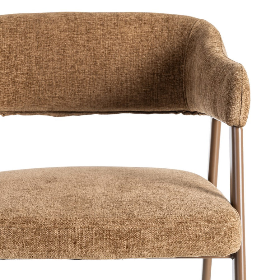 SILLA MARRÓN TEJIDO-METAL CONTRACT 56 X 60 X 81 CM