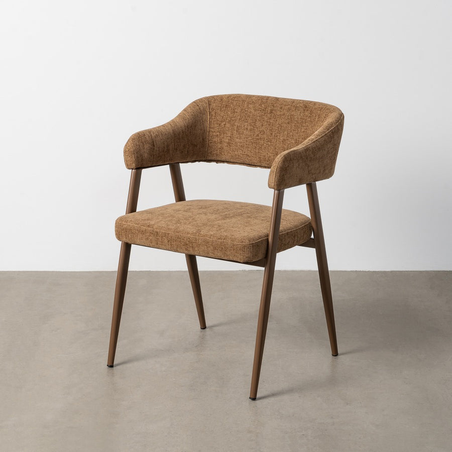 SILLA MARRÓN TEJIDO-METAL CONTRACT 56 X 60 X 81 CM