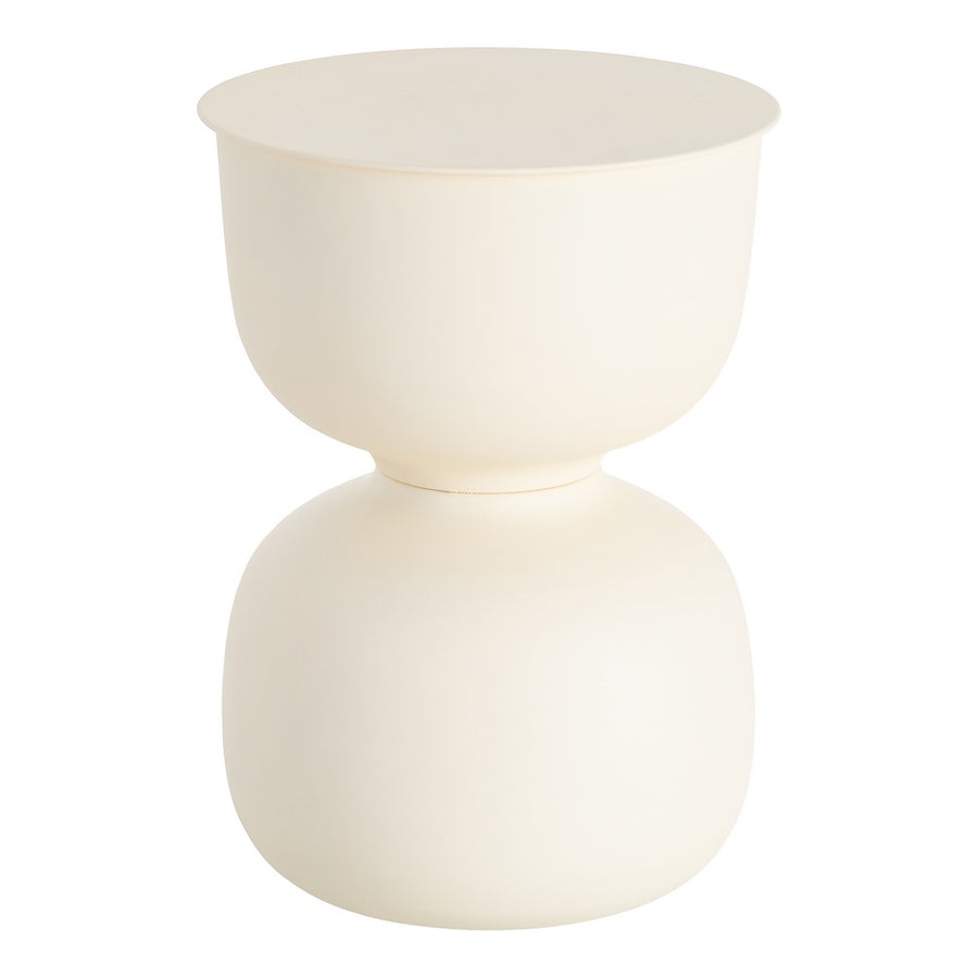 MESITA BLANCO ROTO ACERO 38 X 38 X 52 CM