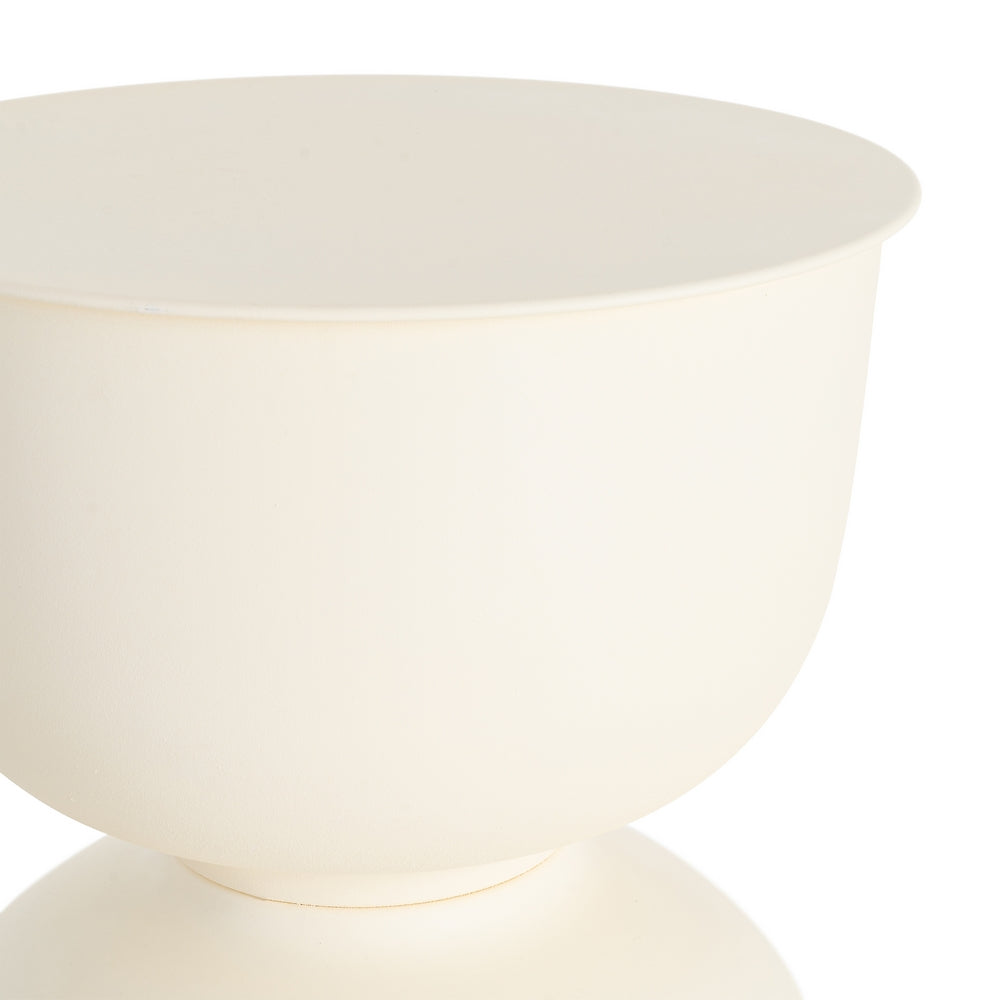 MESITA BLANCO ROTO ACERO 38 X 38 X 52 CM