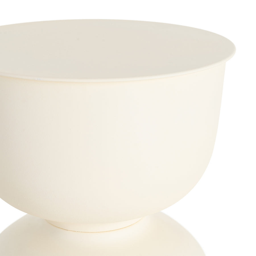 MESITA BLANCO ROTO ACERO 38 X 38 X 52 CM