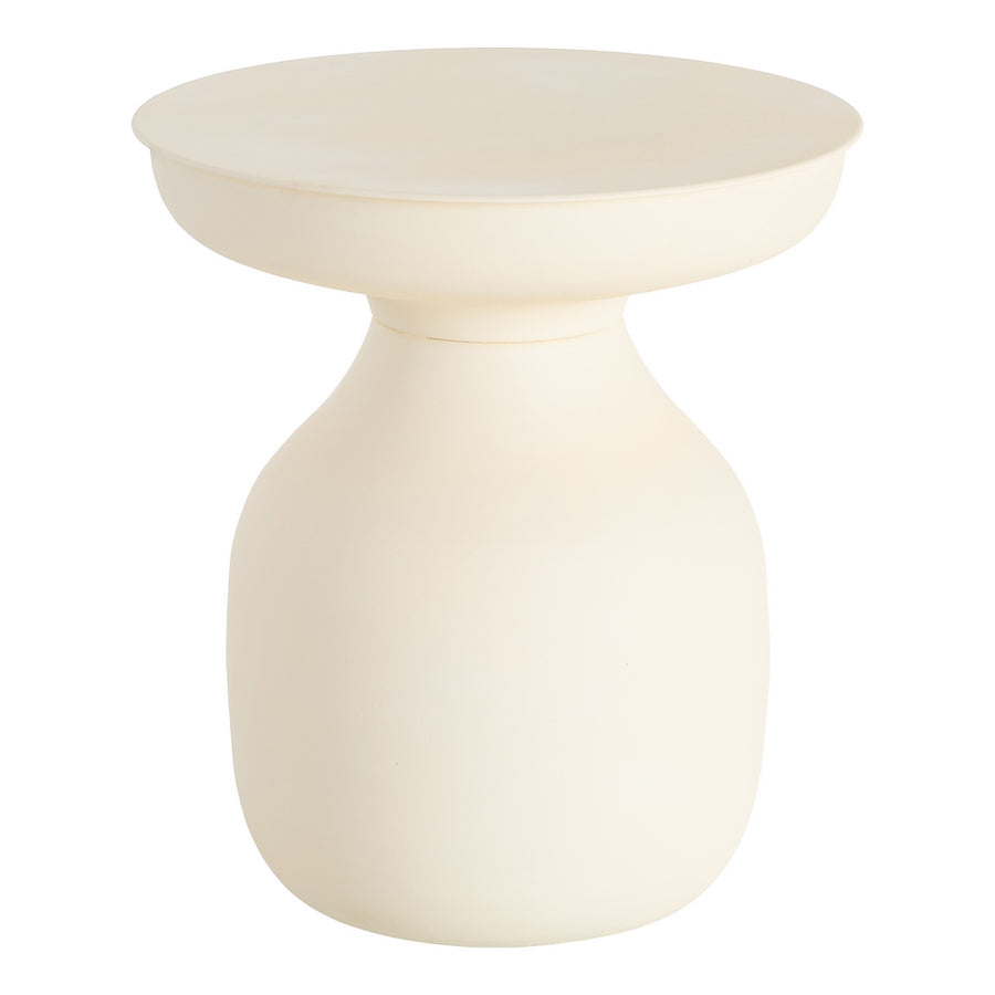 MESITA BLANCO ROTO ACERO 46 X 46 X 51 CM