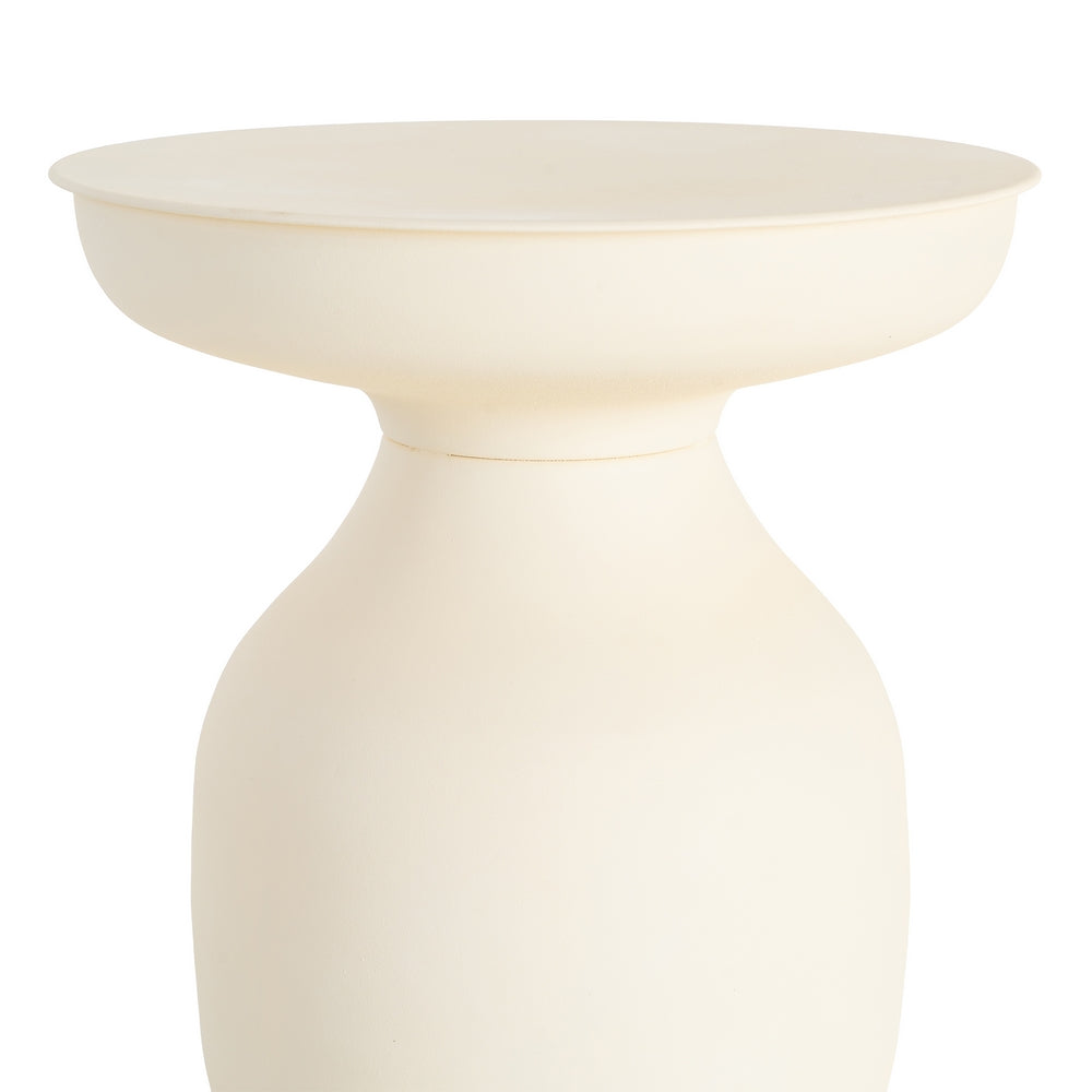 MESITA BLANCO ROTO ACERO 46 X 46 X 51 CM