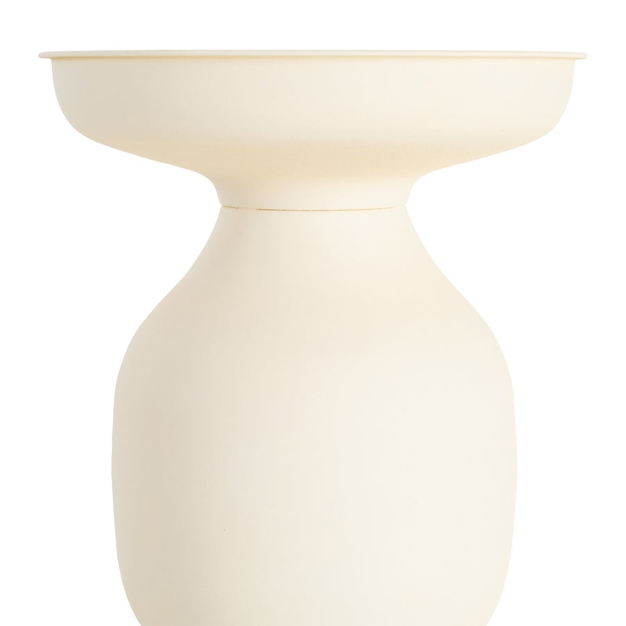 MESITA BLANCO ROTO ACERO 46 X 46 X 51 CM