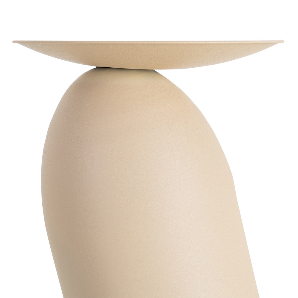 MESITA BEIGE ACERO 46 X 46 X 51 CM