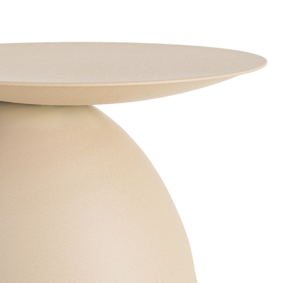BEIGE STEEL SIDE TABLE 46 X 46 X 51 CM