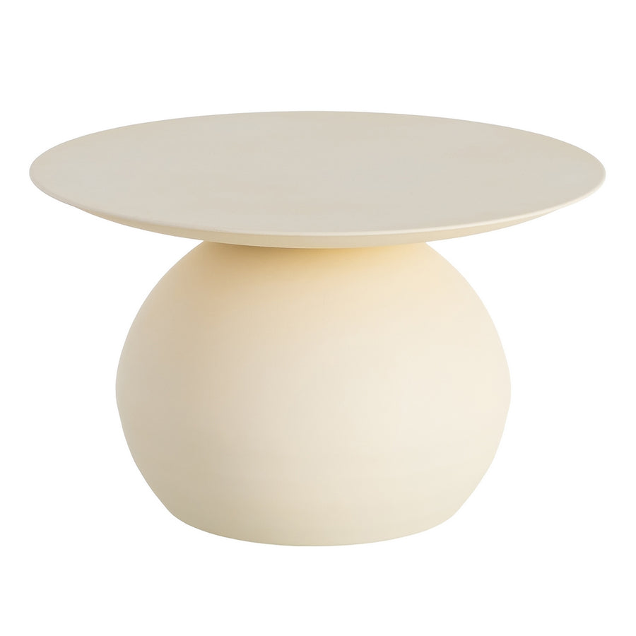 MESA CENTRO BLANCO ROTO ACERO 60 X 60 X 45 CM