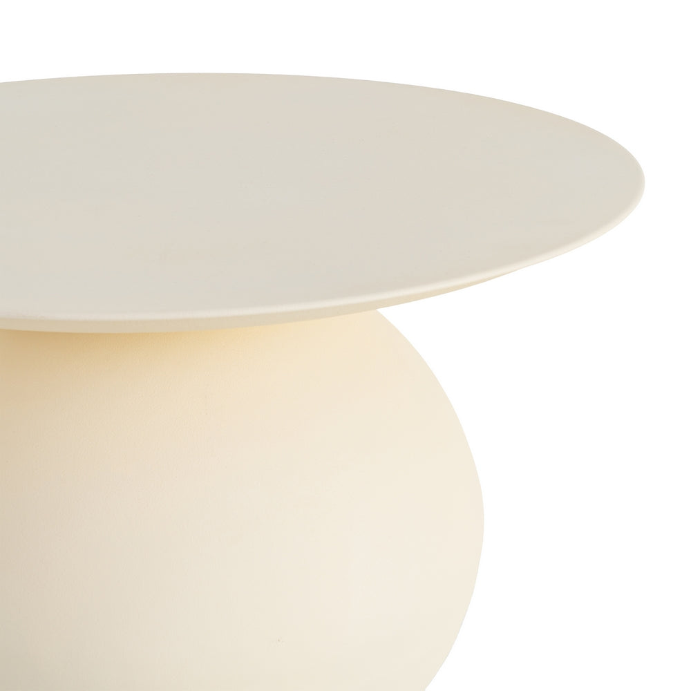 MESA CENTRO BLANCO ROTO ACERO 60 X 60 X 45 CM