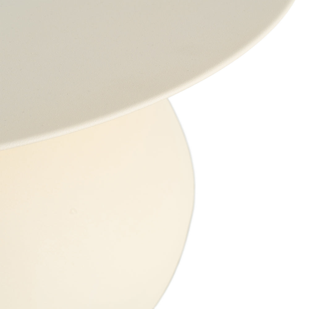 MESA CENTRO BLANCO ROTO ACERO 60 X 60 X 45 CM