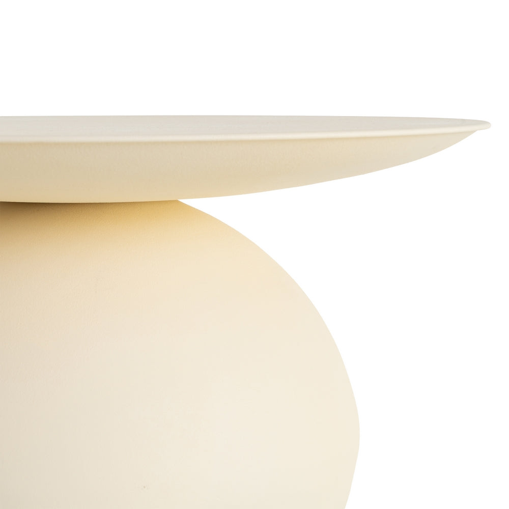 MESA CENTRO BLANCO ROTO ACERO 60 X 60 X 45 CM