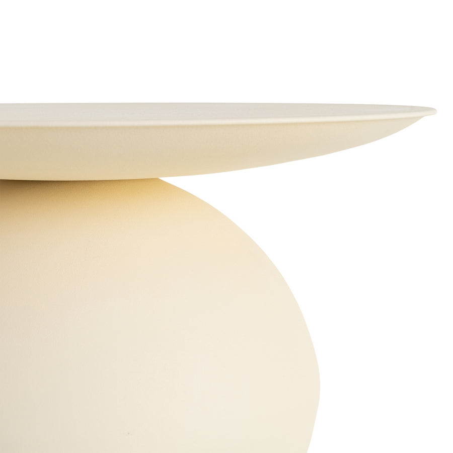 MESA CENTRO BLANCO ROTO ACERO 60 X 60 X 45 CM
