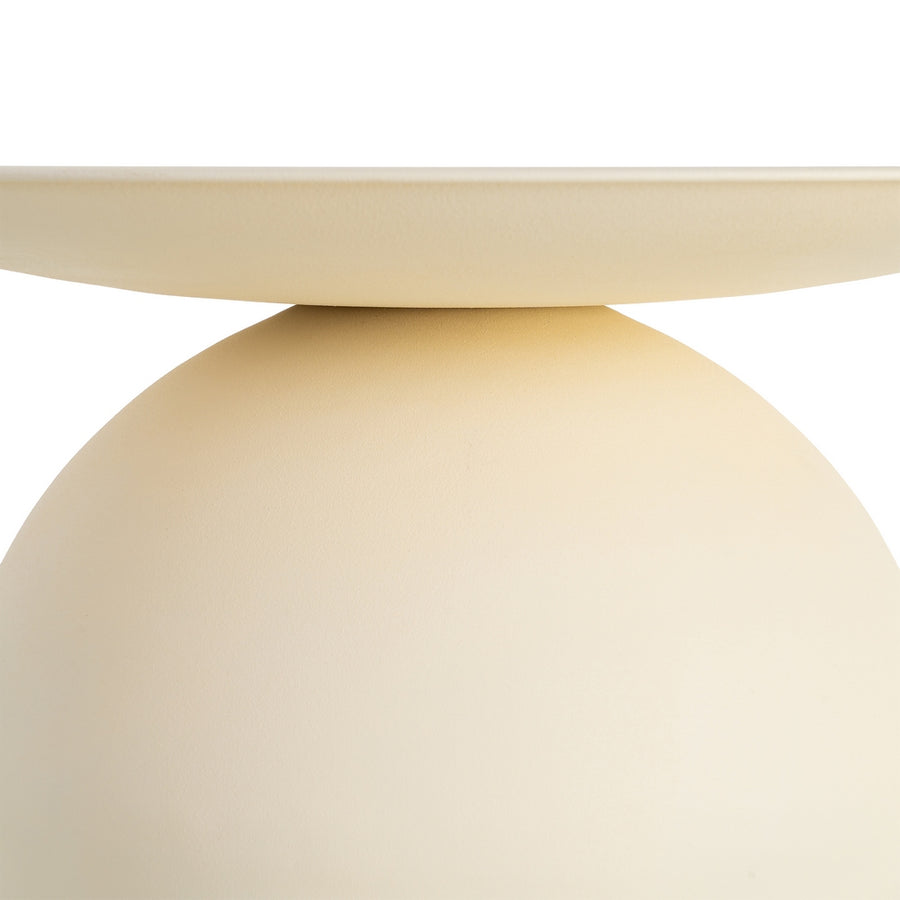 MESA CENTRO BLANCO ROTO ACERO 60 X 60 X 45 CM