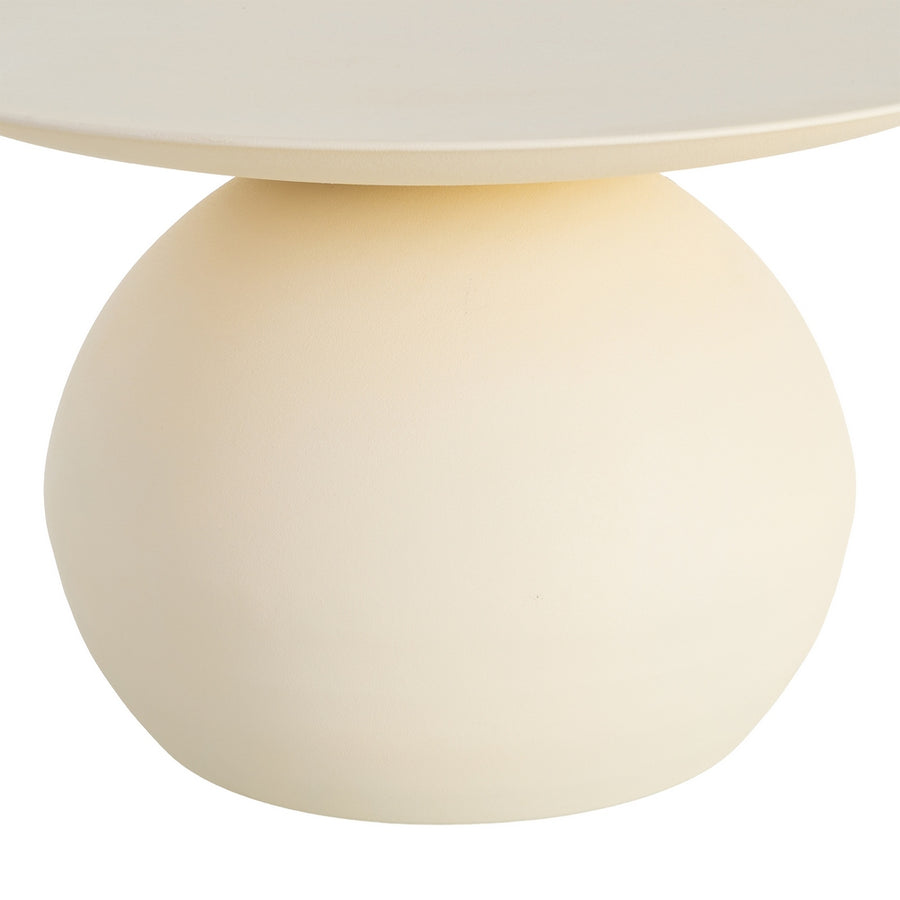 MESA CENTRO BLANCO ROTO ACERO 60 X 60 X 45 CM