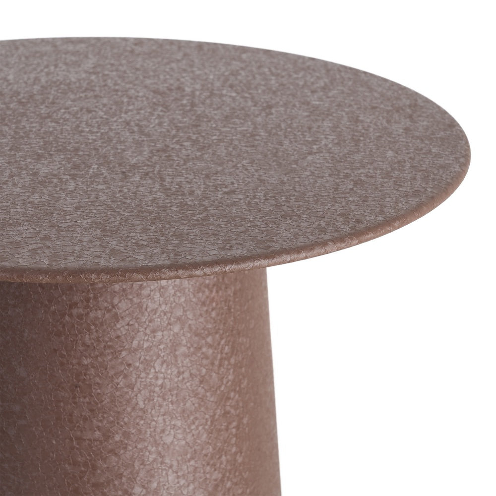 MESA CENTRO MARR�N ACERO 45 X 45 X 51 CM