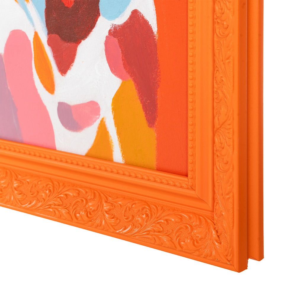PINTURA MUJER NARANJA LIENZO DECORACIÓN 100 X 3,50 X 130 CM