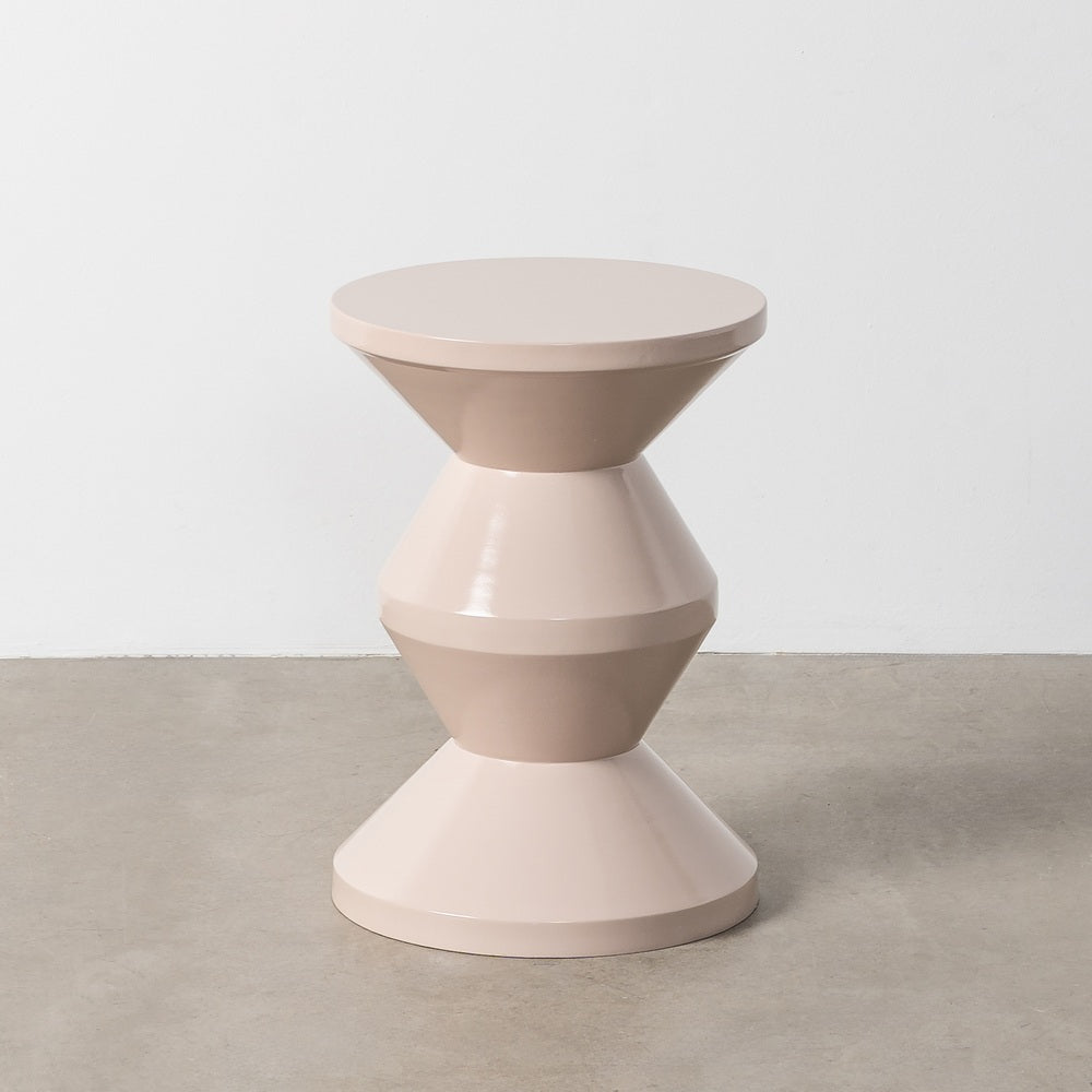 MESA AUXILIAR BLANCO METAL DECORACIÓN 33 X 33 X 47 CM