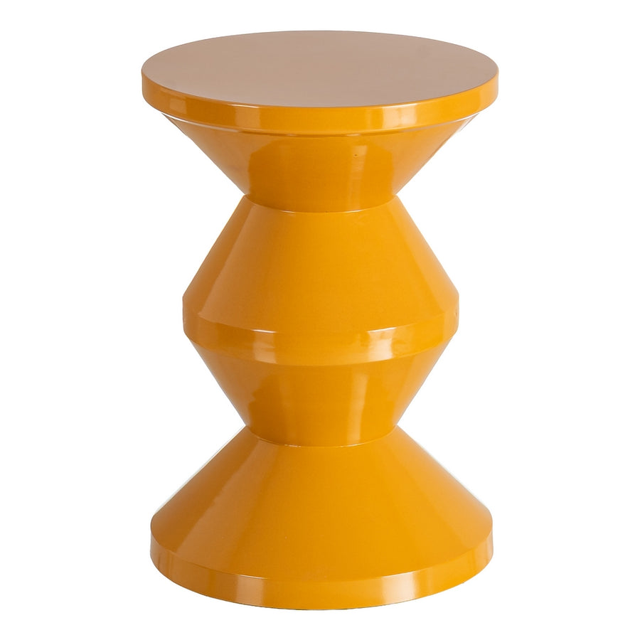MESA AUXILIAR MOSTAZA METAL DECORACIÓN 33 X 33 X 47 CM