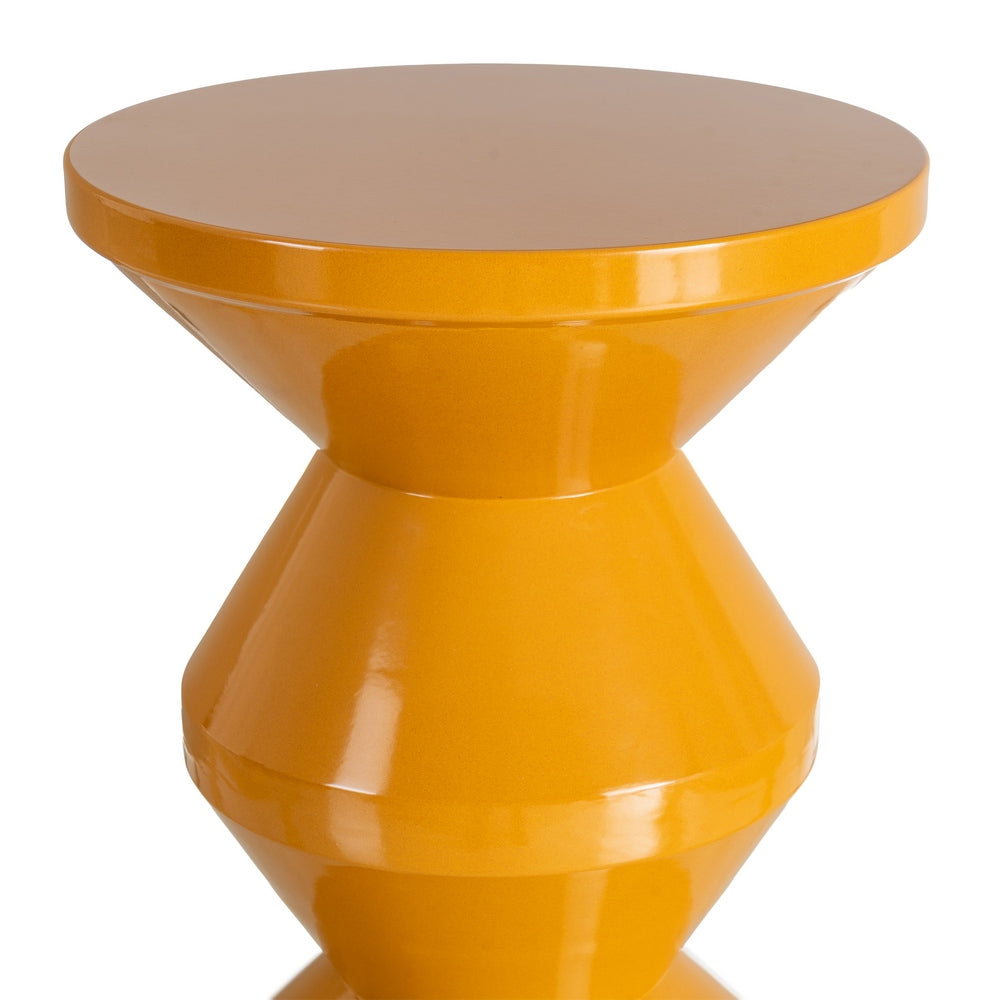 MESA AUXILIAR MOSTAZA METAL DECORACI�N 33 X 33 X 47 CM
