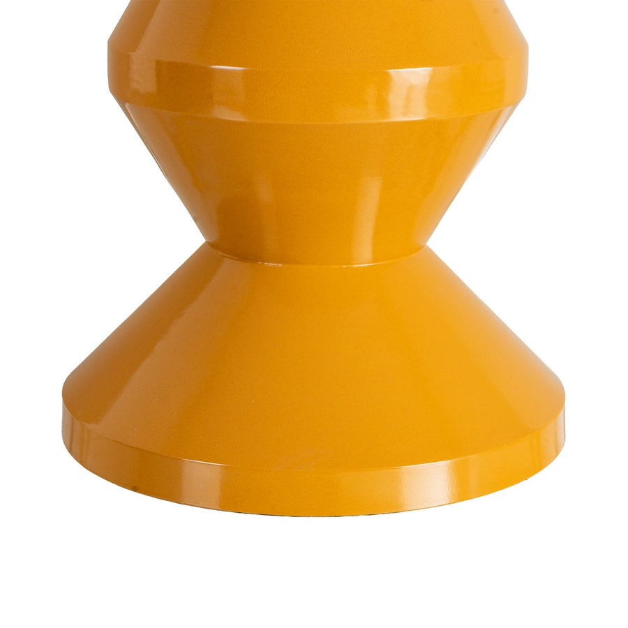 MESA AUXILIAR MOSTAZA METAL DECORACIÓN 33 X 33 X 47 CM