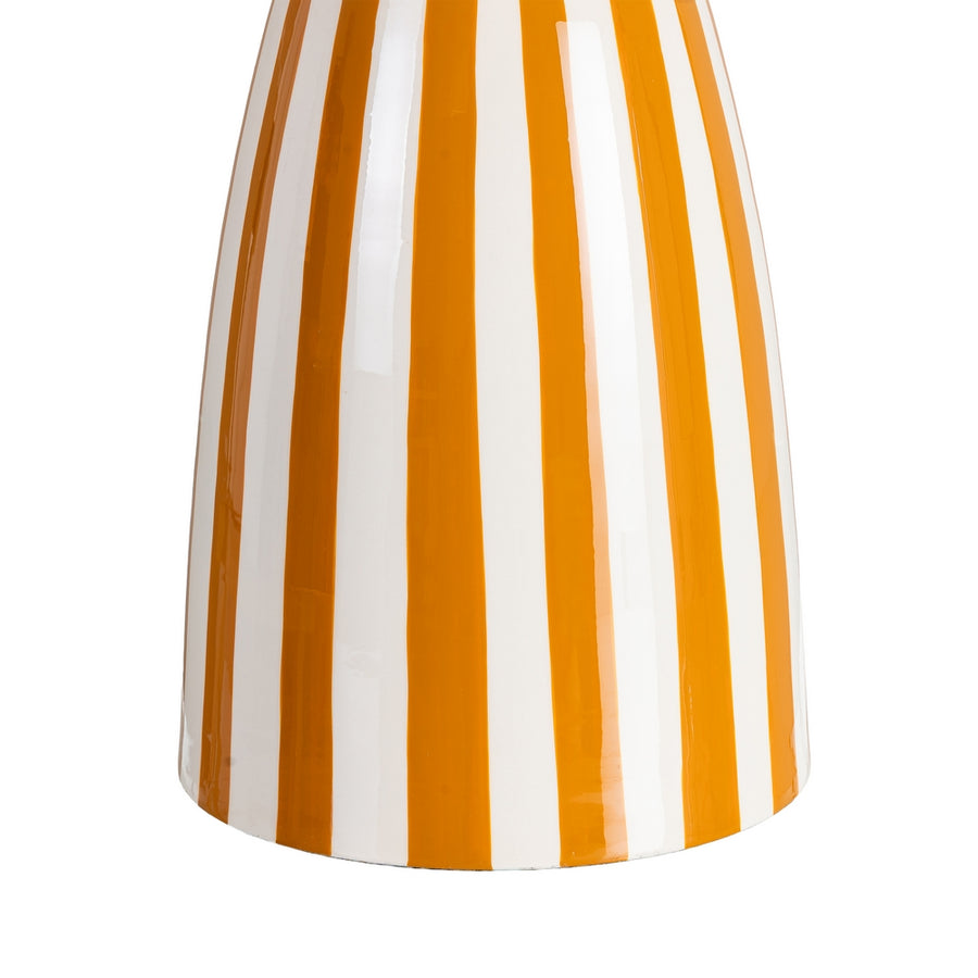 MESA AUXILIAR RAYAS MOSTAZA METAL 33 X 33 X 48 CM